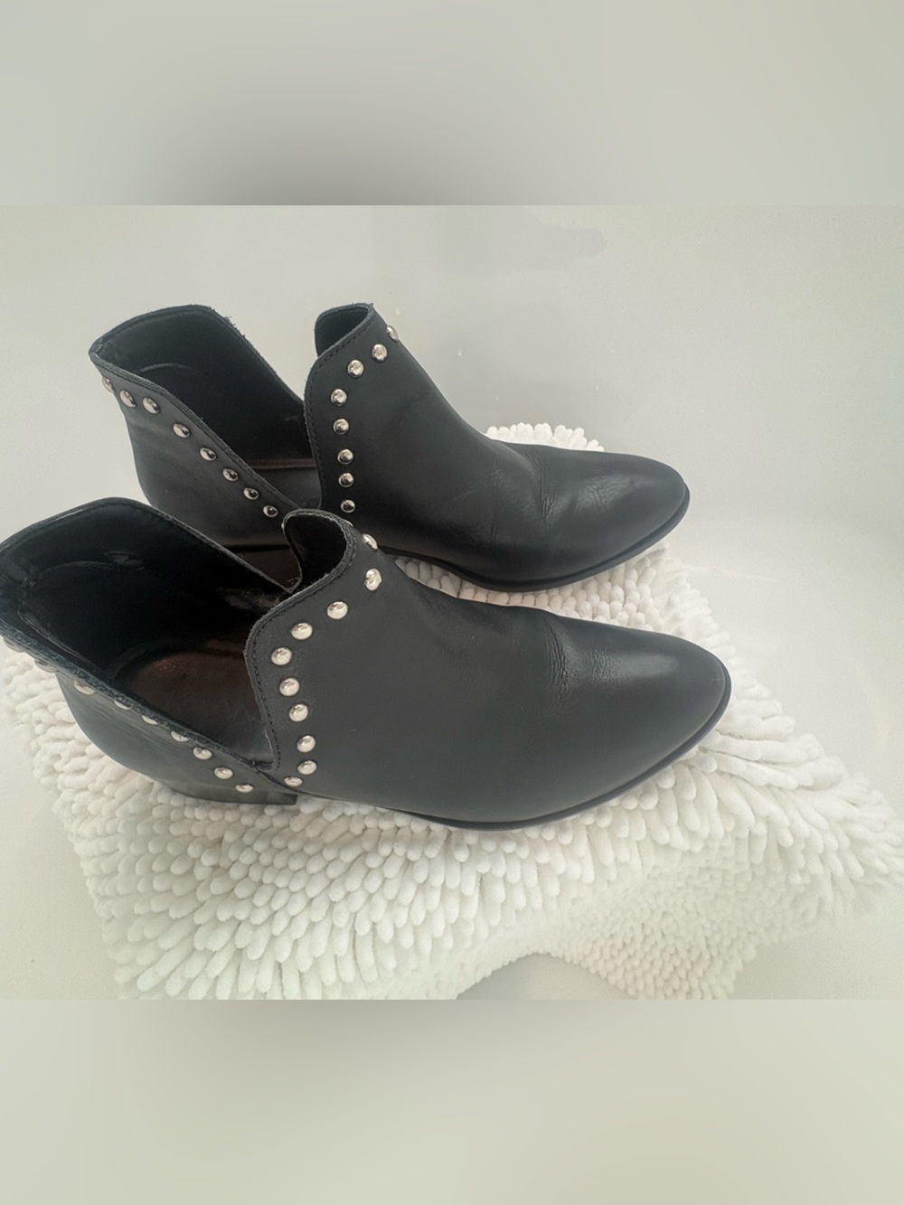 Black Studded Women's Ankle Boots